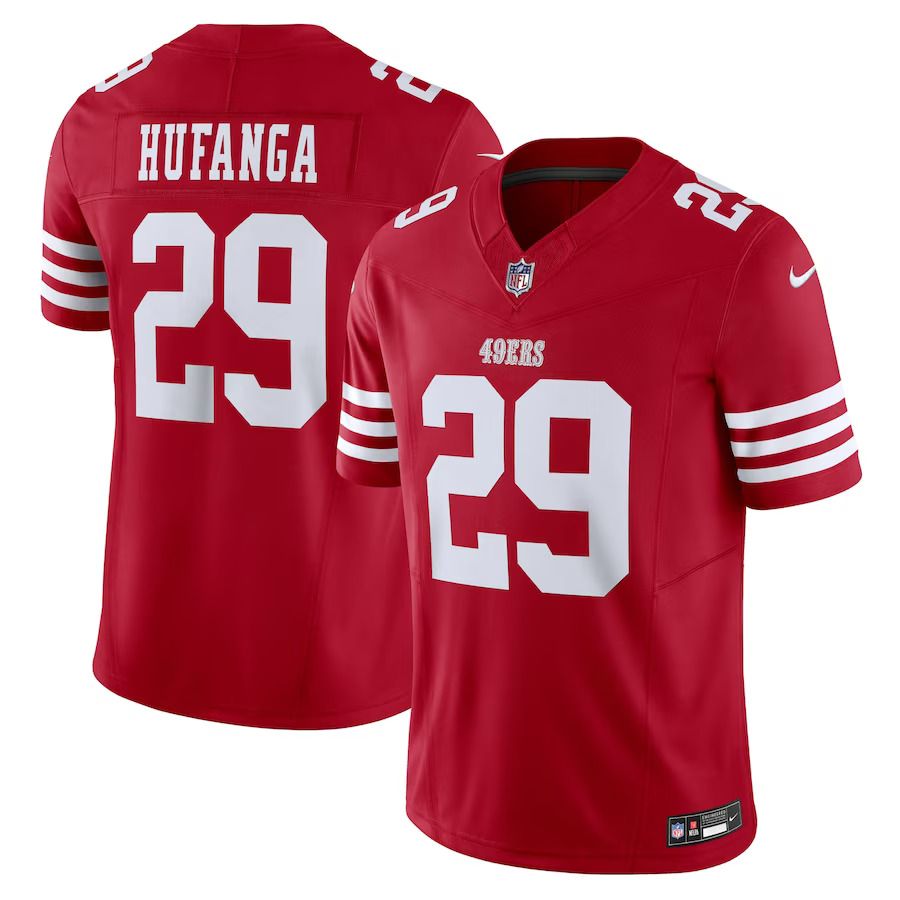 Men San Francisco 49ers #29 Talanoa Hufanga Nike Scarlet Vapor F.U.S.E. Limited NFL Jersey->san francisco 49ers->NFL Jersey